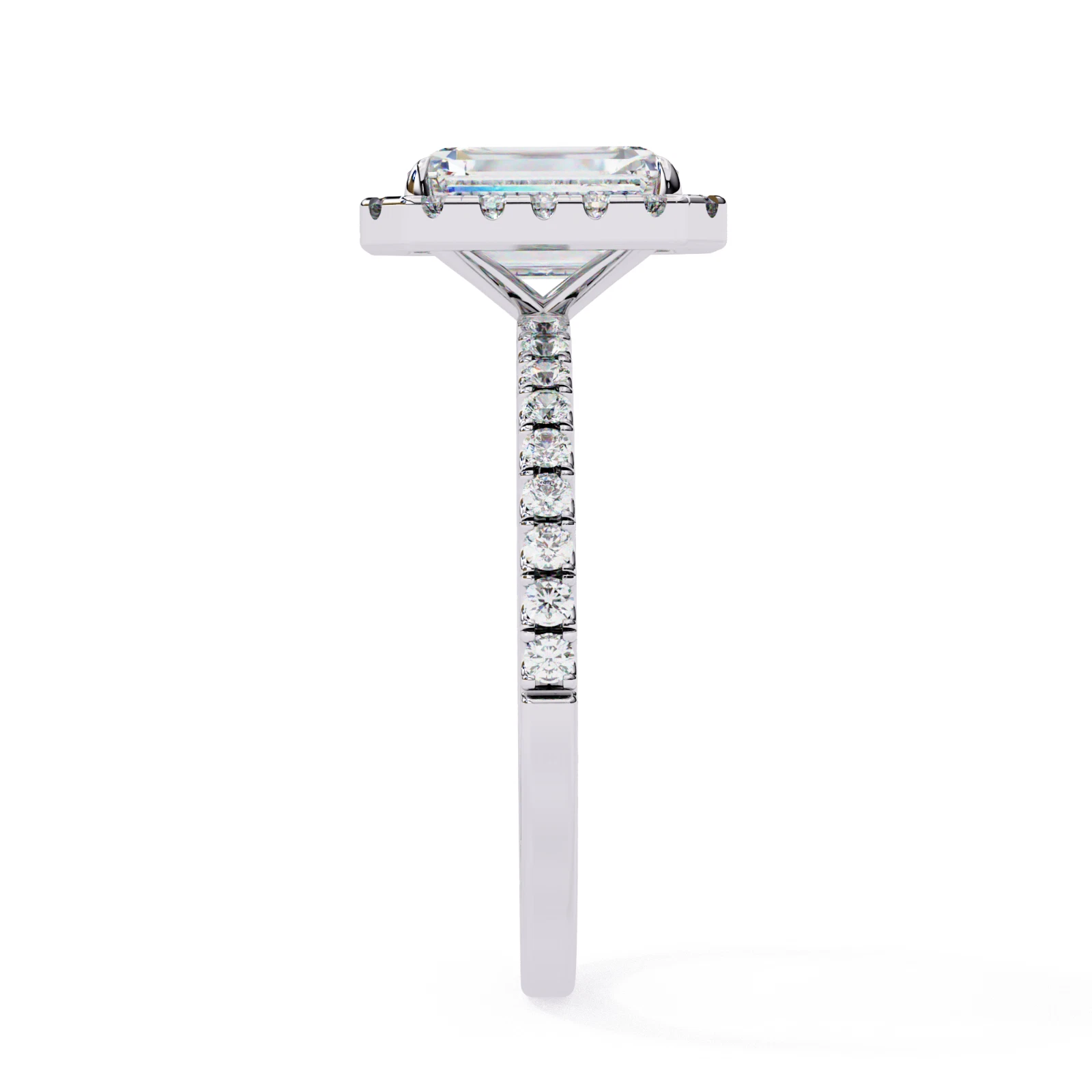 IGI Certified Lab Grown Diamond Engagement Ring 2.10ct F/VS1 Radiant 14k Gold image-3