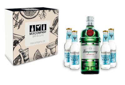 Tanqueray Geschenkset - London Dry Gin 0,7l 700ml (47,3% Vol) + 4x Fever Tree M