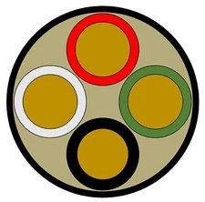 84050 50' 8/4 SOOW Wire Cord Cable Portable Power 8 Gauge 4 Conductor