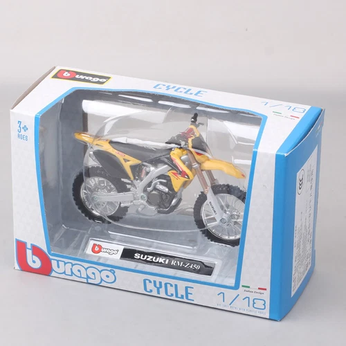Bburago 1:18 scale Suzuki RM-Z450 Dirt Bike RMZ450 motorcycle Motocross model - Picture 6 of 17