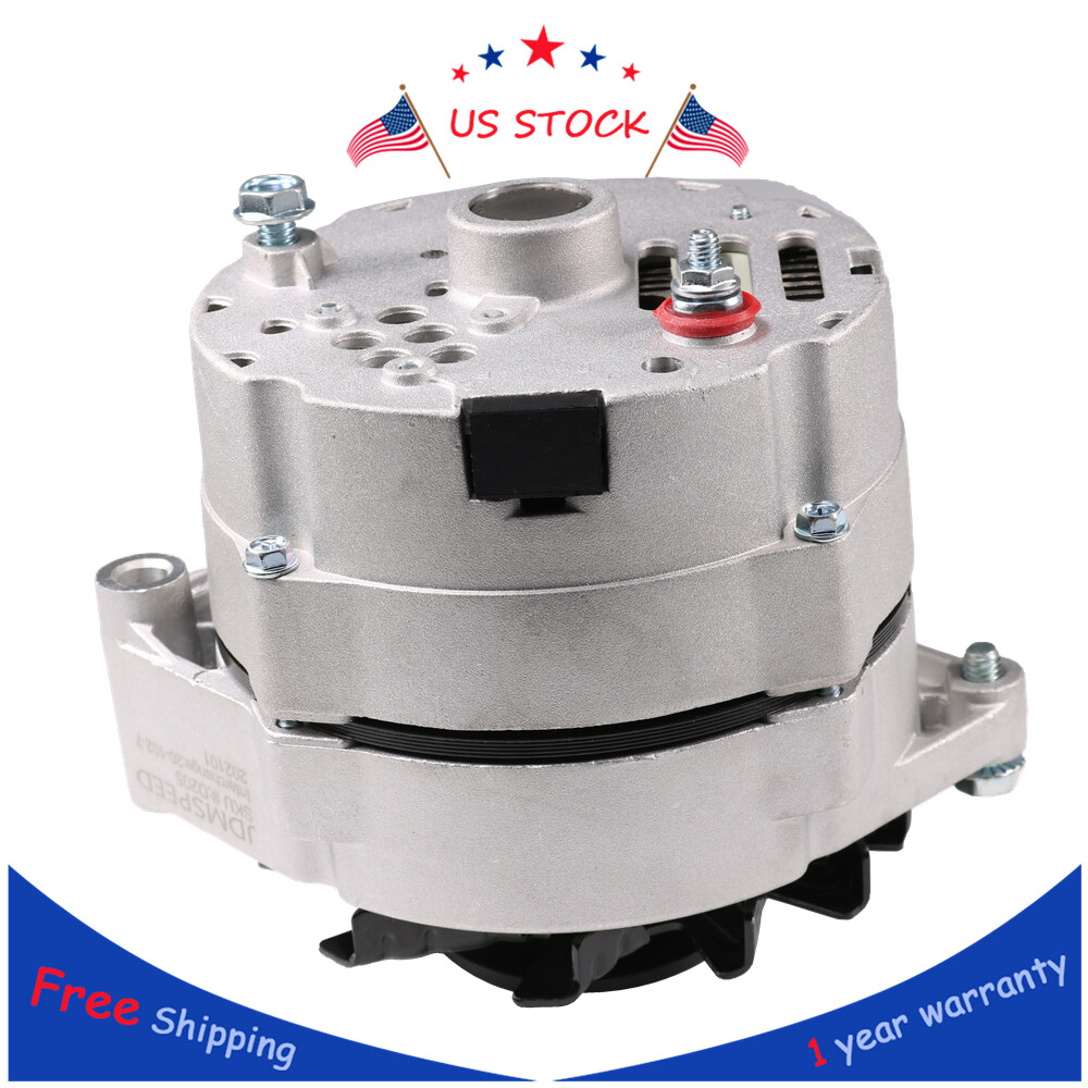 105 Amp 1-Wire Alternator For Chevy – DELCO 10SI Style Self-Exciting 12V High Output | Clockwise Rotation
