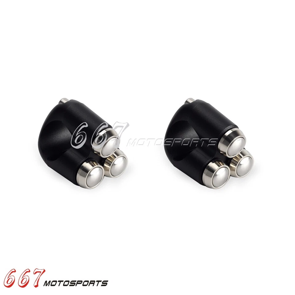 Interruptores de manillar de 2 piezas de 1" para Harley BMW Honda Yamaha Suzuki Café Racer Bobber Foto 2 de 4