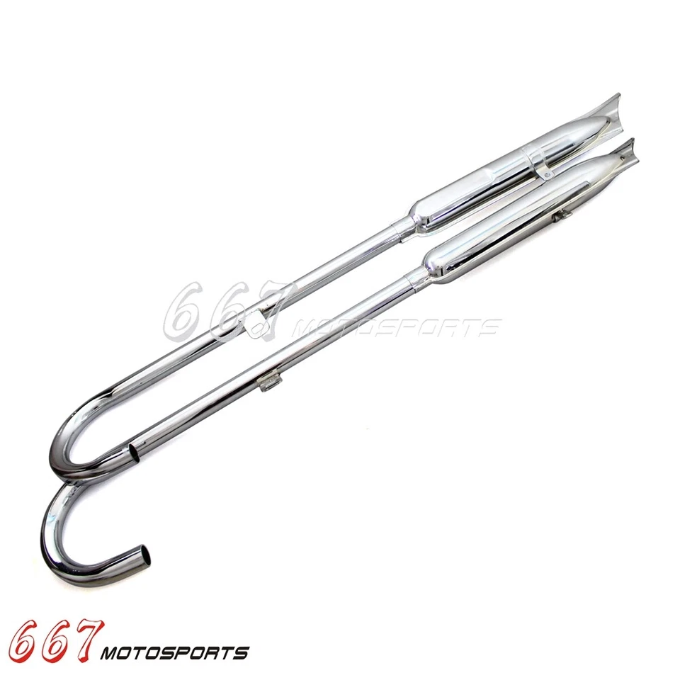 Tubos silenciadores de escape cola de pez cromados 32 HP para BMW M1 M72 R71 R12 CJ Dnepr MT12 Foto 4 de 4