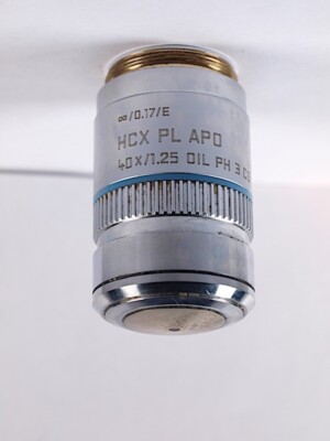 Leica HCX PL APO 40x /1.25 Oil Ph3 CS Phase Contrast M25 Microscope Objective