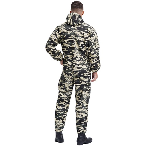 Mens Coverall Flame Jumpsuit Resistant Hooded Mechanic Dungarees Halloween Work - Picture 36 of 50