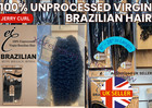 Ei 100% Unprocessed Virgin Brazilian Hair JERRY CURL 8" - 28" Long UK SELLER ✈️