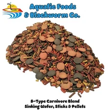 Carnivores 8-Type Sinking Wafer, Sticks, Pellets  Blend  GB- 120