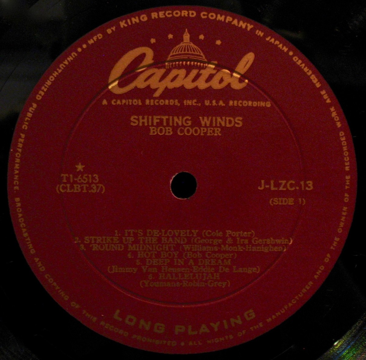 BOB COOPER-Shifting Winds-Rare 1959 Japan Import Jazz Album