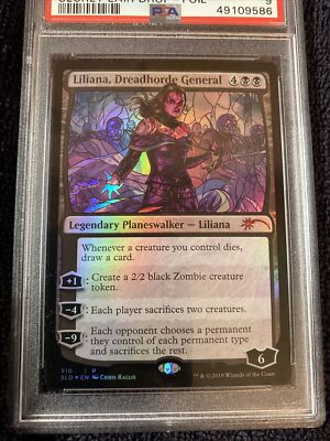 PSA 9 Mint Liliana, Dreadhorde General (Stained Glass). FOIL