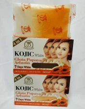 4 in 1 KOJIC GLUTA PAPAYA ARBUTIN SOAP .