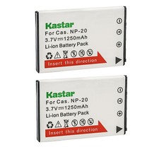 Kastar 2-Pack Battery Replacement for Casio NP-20 Lithium Ion Camera Battery