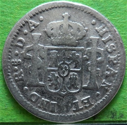 Rara, CARLOS III, 1/2 Real, 1786, SANTIAGO -DA, Ag - Picture 2 of 2