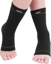 Protle Foot Socks Soft Ankle Brace Compression Support Sleeve (1 Pair) 