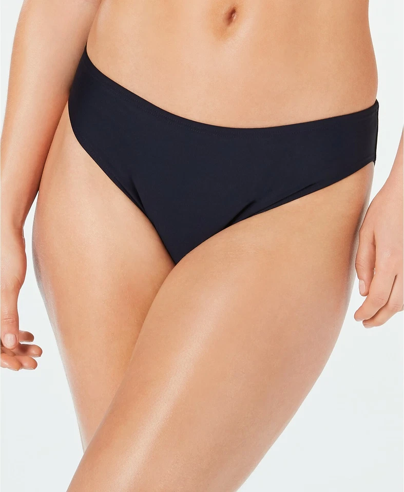 Tommy Hilfiger Tape Bandeau Bikini Top Hipster Bottoms Set Navy L #TZ9BS301420 - Image 3 of 4