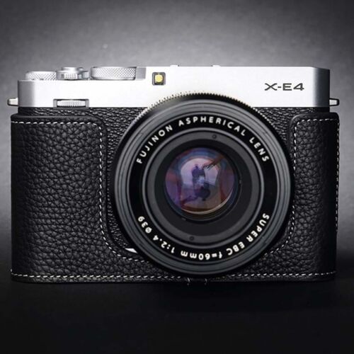 2024 étui demi-appareil photo en cuir véritable véritable fait main pour Fujifilm X-E4 - Photo 1/23