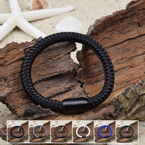 ❦ Armband DAN | Segeltau | 8 mm | Surfer | Magnetverschluss | 01 ❦ - Bild 1 von 9