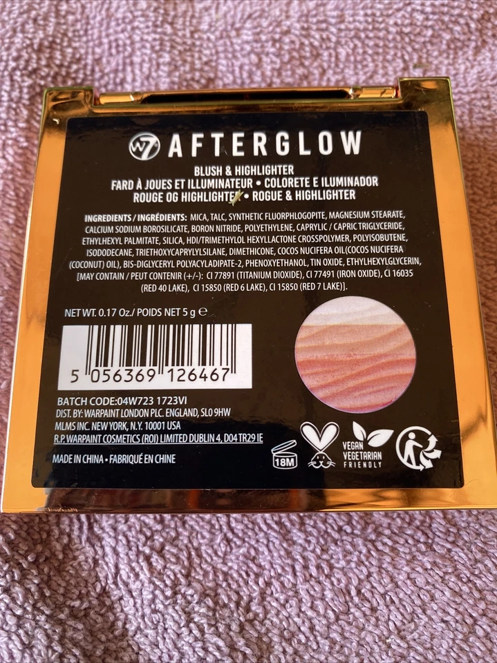 W7 Afterglow Blush & Highlighter Compact .17 oz/5 g - Image 2 of 2