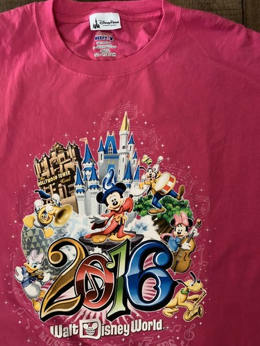 Walt Disney World Theme Park 3xl T Shirt Mickey Mouse Pink Tee 16 Memories Ebay