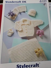 Stylecraft DK Knitting Pattern 8110 Baby Pram Set 12-22"
