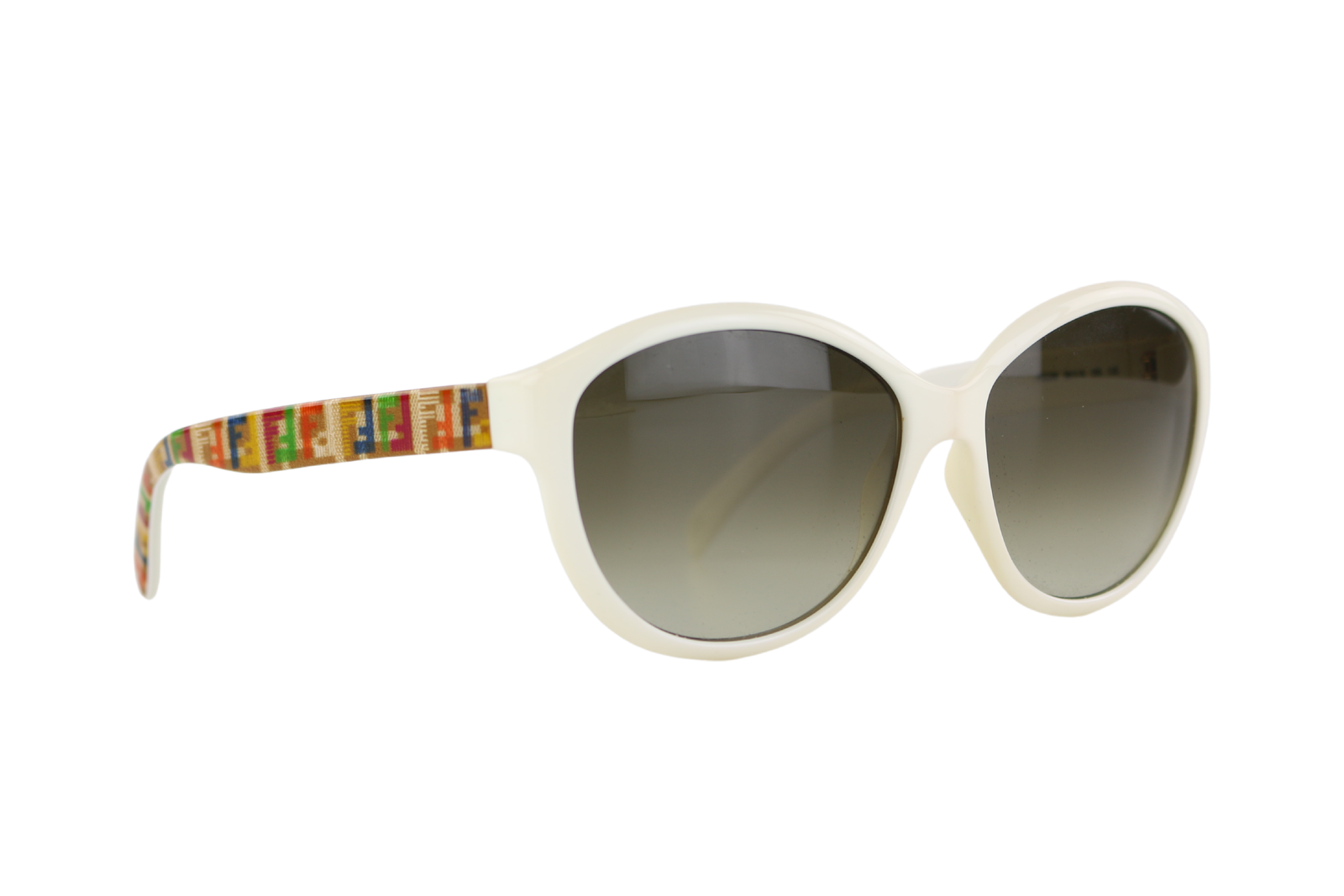 Fendi White Cat Eye Sunglasses with UV Protection-image