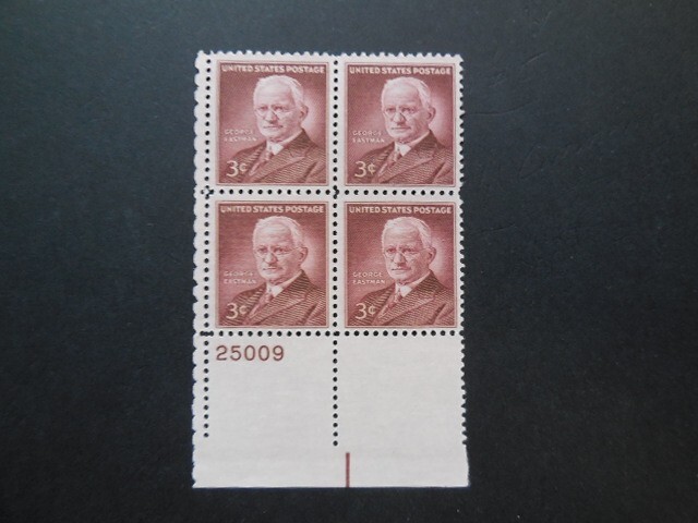 1062 3c George Eastman Plate Block #25009 LL MNH OG VF | eBay