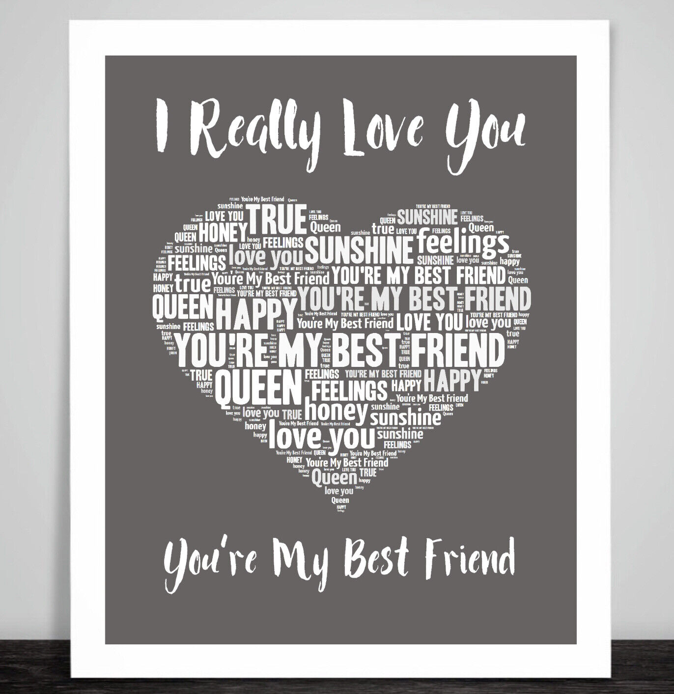 You're My Best Friend - Queen (lyrics) v.2 | Framed Art Print