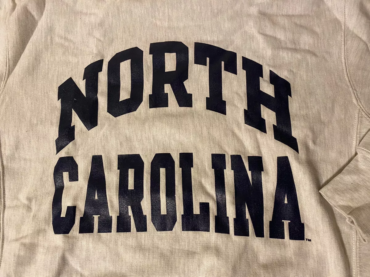 Vintage Champion Reverse Weave North Carolina Sweatshirt Medium Gray