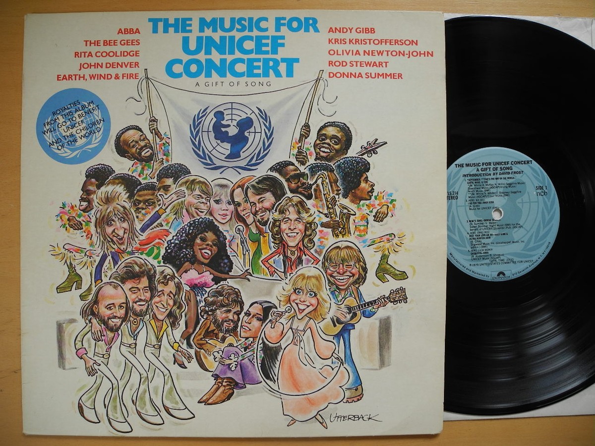 Music For Unicef Concert LP 1979 ABBA/DONNA SUMMER/ROD STEWART/BEE