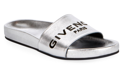givenchy silver slides