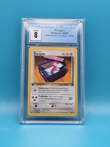 Porygon (1st Edition) graded CGC 8 for sale on eBay