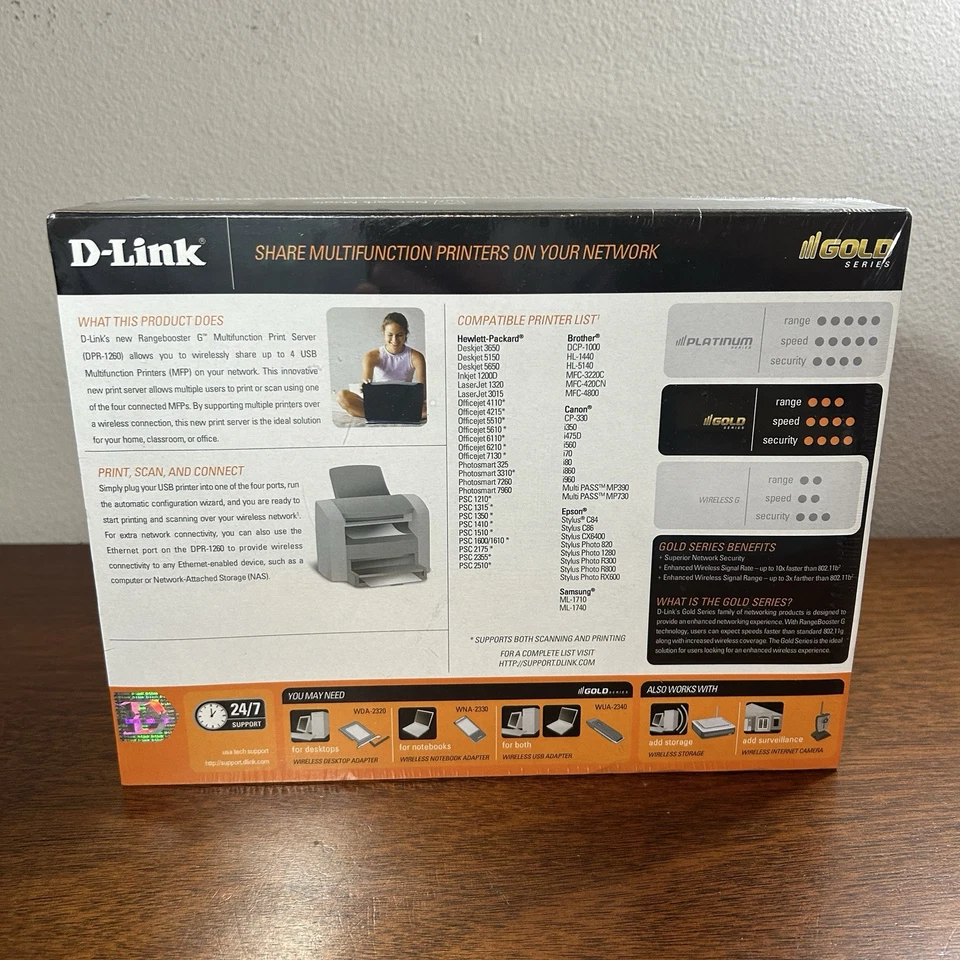 D-Link DPR-1260 RangeBooster G Multifunction Print Server - Image 2 of 4