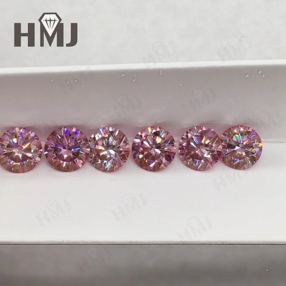 Wholesale Round Purple 5-9mm Loose Moissanite Stones Brilliant Excellent W.GRA - Image 4 of 4