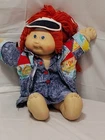 Vintage 1985 Cabbage Patch Kids Red Head & Blue Eyes Wearing Colorful Denim