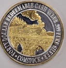 Comstock Reno TRAIN  $40 FORTY DOLLAR GAMING TOKEN .999 SILVER COIN, 24KT