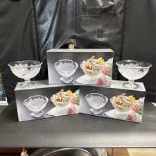 HOME BEAUTIFUL ROSE PEARLS FOOTED ICE CREAM BOWL Set of 6