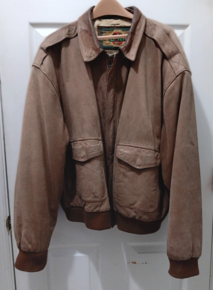 G-111 GLOBAL IDENTITY PELLE CUIR high quality leather Bomber/Aviation Jacket - Image 2 of 4