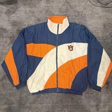 VTG Auburn Tigers Men’s Full Zip Windbreaker MG Sportswear Medium 90s Jacket