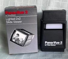 View-Master Pana-Vue 2  Lighted 2x2 Slide Viewer W/Box - Works!