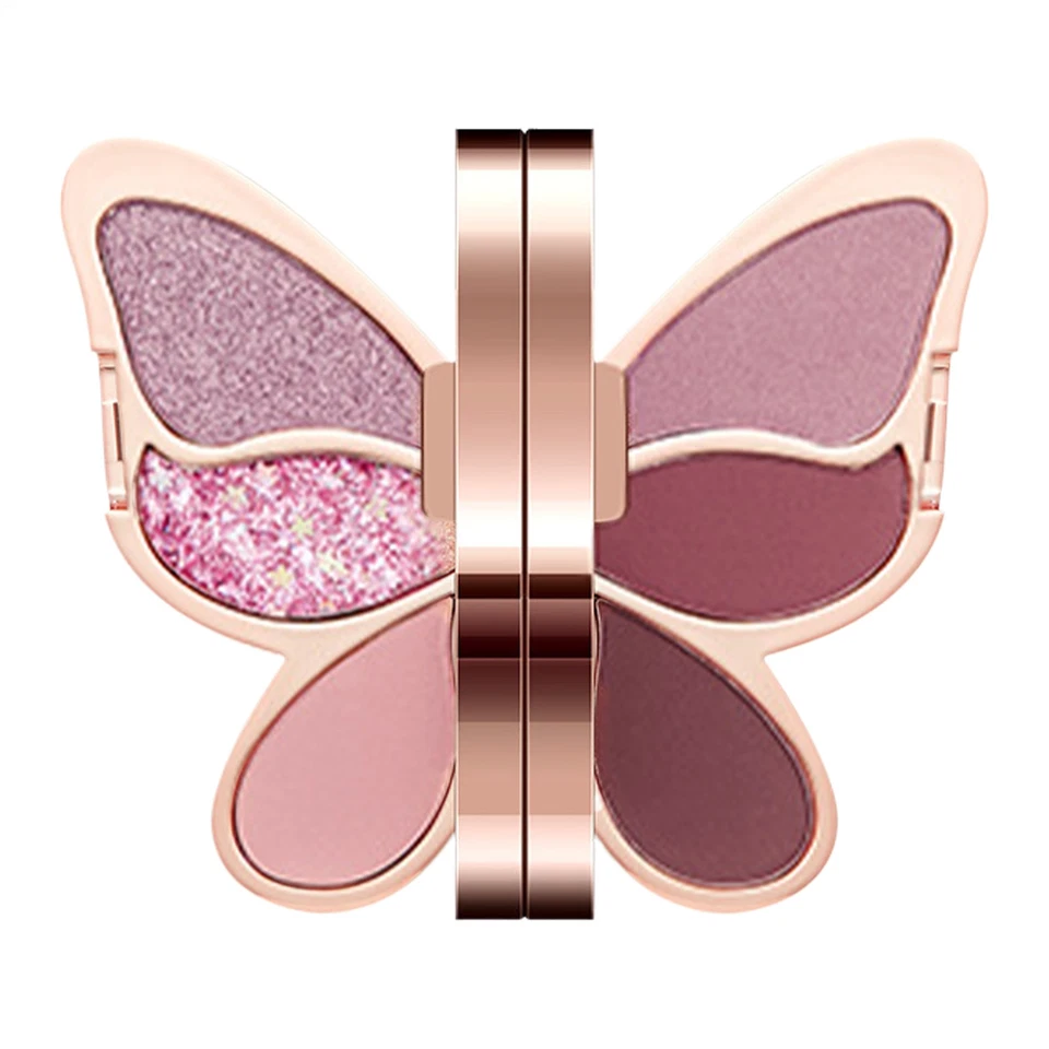 Butterfly Eye Shadow Palette 6 Colors Makeup Eyeshadow Waterproof Eye Shadow - Image 4 of 4