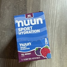 8 Pack nuun Tri-Berry EffervescentElectrolyte Sports Drink 10 Tabs Exp: 12/25