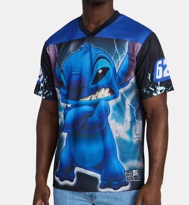Disney Stitch Men's Graphic Soccer Jersey w/ Short Sleeves Size XL