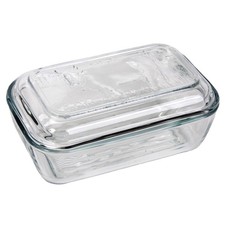 Luminarc Butter-Dose Glas Butter-Glocke Butter-Schale Butterbehälter Kuh Motiv