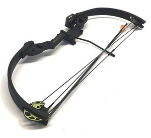 Barnett Tomcat Youth Compound Bow Black 3-Pin Fiber Optic Sight with Arrow