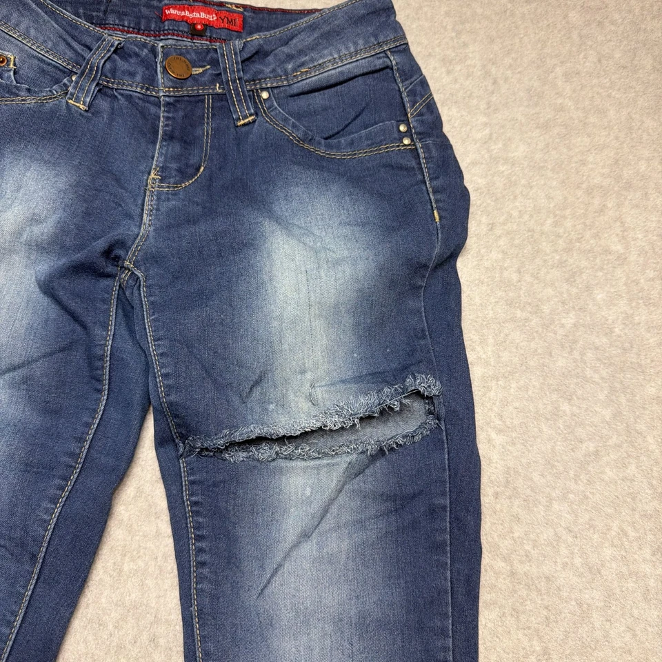 Pantalones de mezclilla ajustados desgastados YMI WANNA BETTA BUTT para mujer talla 5 Foto 4 de 4