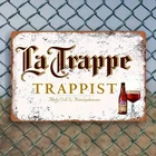 Vintage La Trappe Trappist Rustic Beer Tin Metal Signs Home Décor 8x12