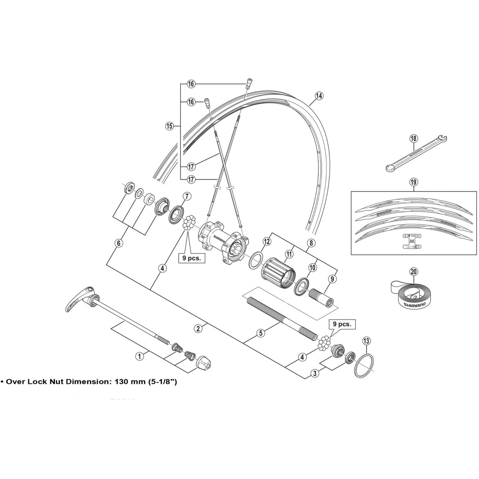 Shimano Spares WH-RS21 CL-R complete freewheel body