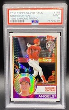 2018 TOPPS SILVER PACK SHOHEI OHTANI  1983 CHROME PROMO #145 ROOKIE PSA 9 MINT  
