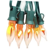  10Ft Halloween Flicker Flame String Lights Outdoor Vintage Christmas C18 Green