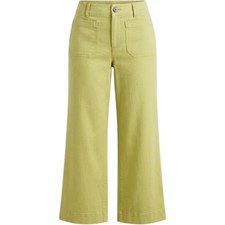 Maeve Anthropologie The Colette Wide Leg Linen Blend Pants Lime Green size 25