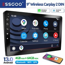 9" 2 DIN Carplay Android 13 Car Stereo GPS NAVIGATION BLUETOOTH WIFI RDS 4+64GB